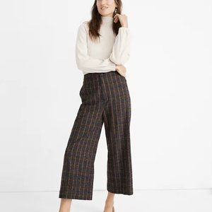 Madewell Huston Crop Pants in Enbrook Plaid Womens SZ Small Waist is 26"